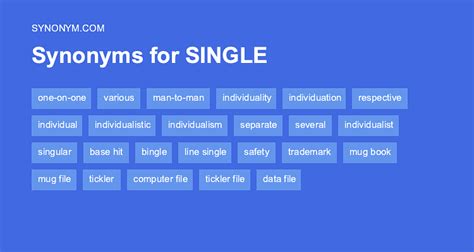 singla synonym|SINGLE Synonyms 